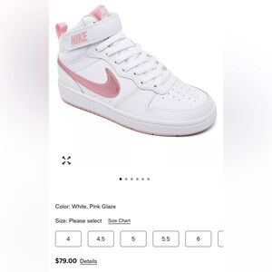 Nike White and Pink Sneakers